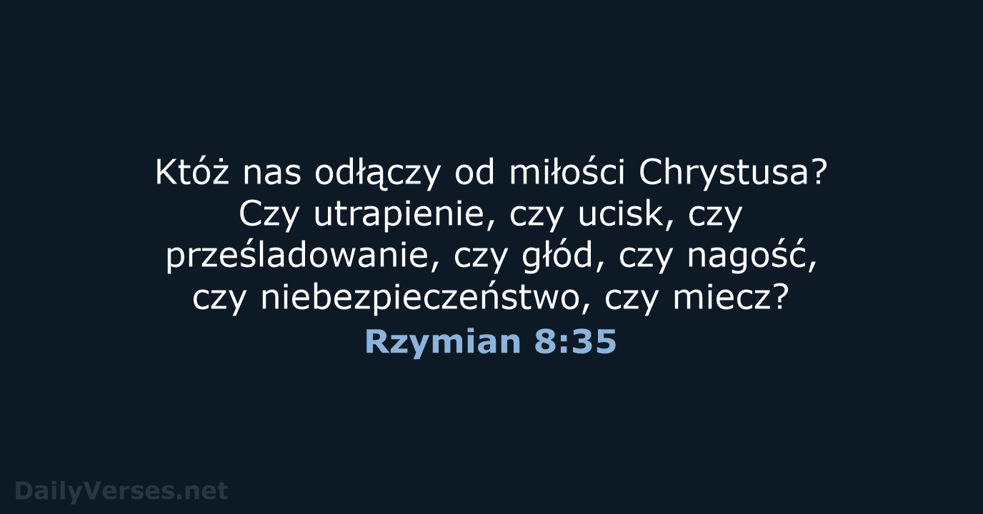 Rzymian 8:35 - UBG
