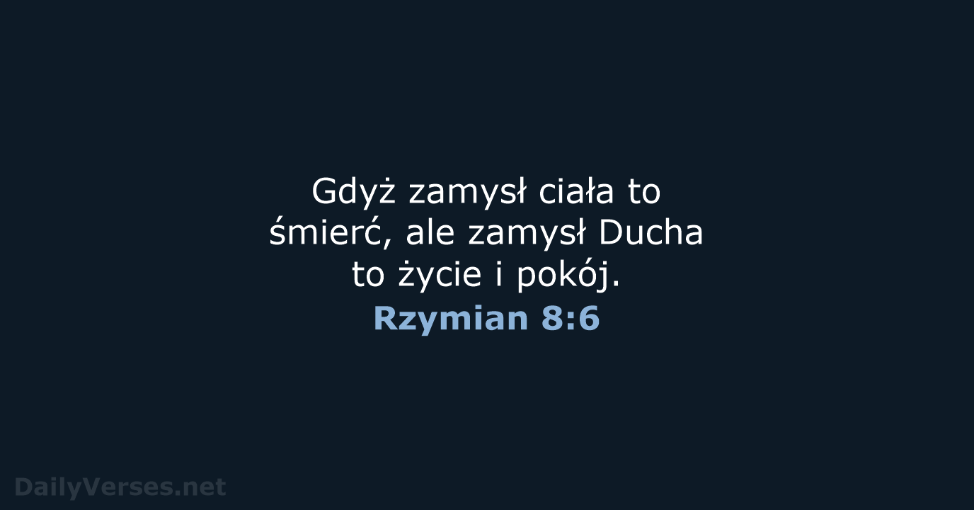 Rzymian 8:6 - UBG