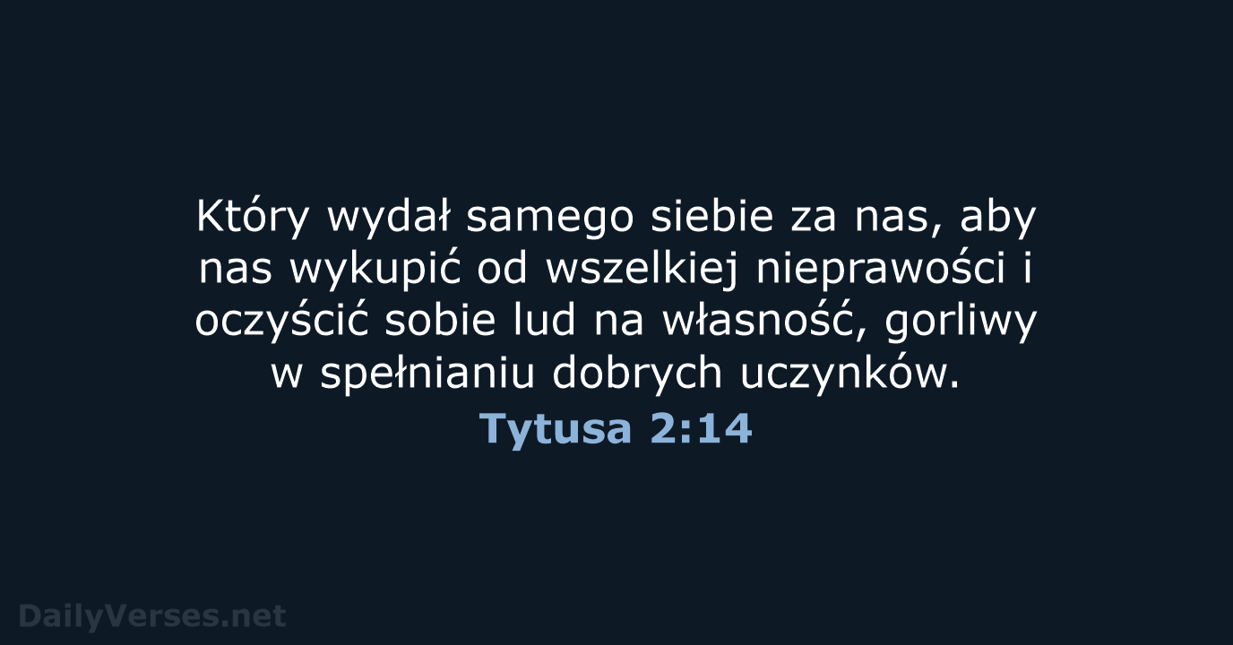 Tytusa 2:14 - UBG