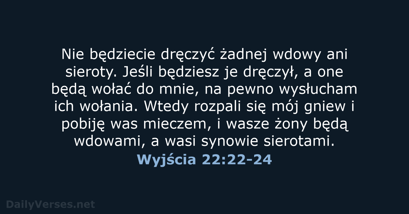 Wyjścia 22:22-24 - UBG