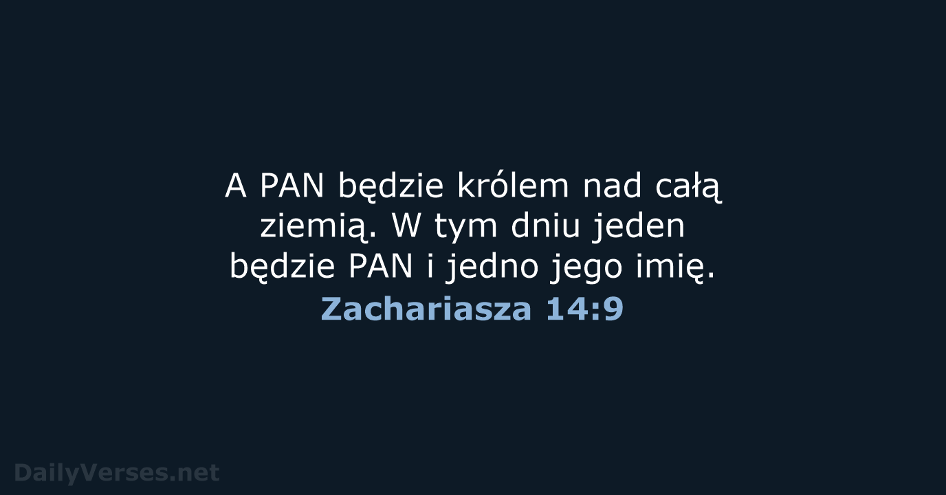 Zachariasza 14:9 - UBG