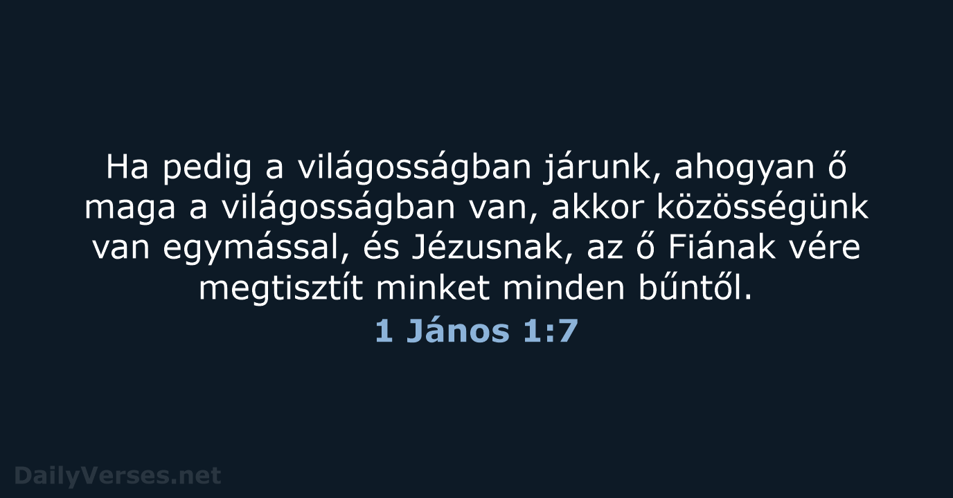 1 János 1:7 - UF