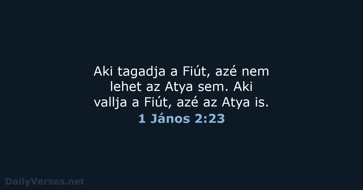 1 János 2:23 - UF