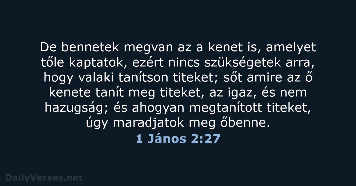 1 János 2:27 - UF