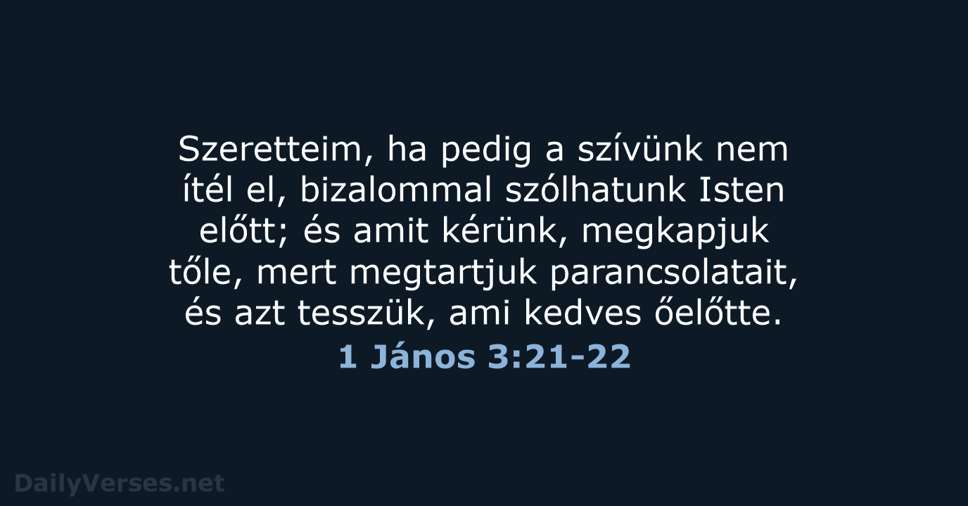 1 János 3:21-22 - UF