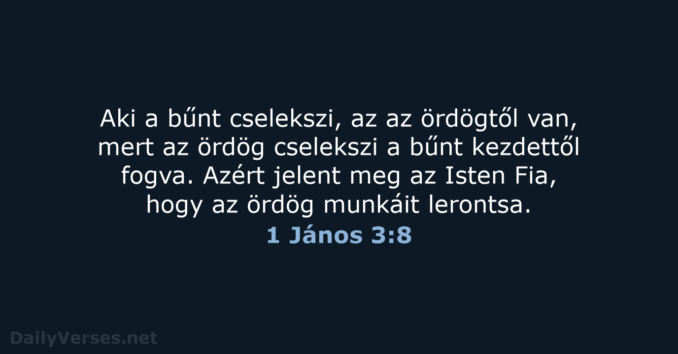 1 János 3:8 - UF