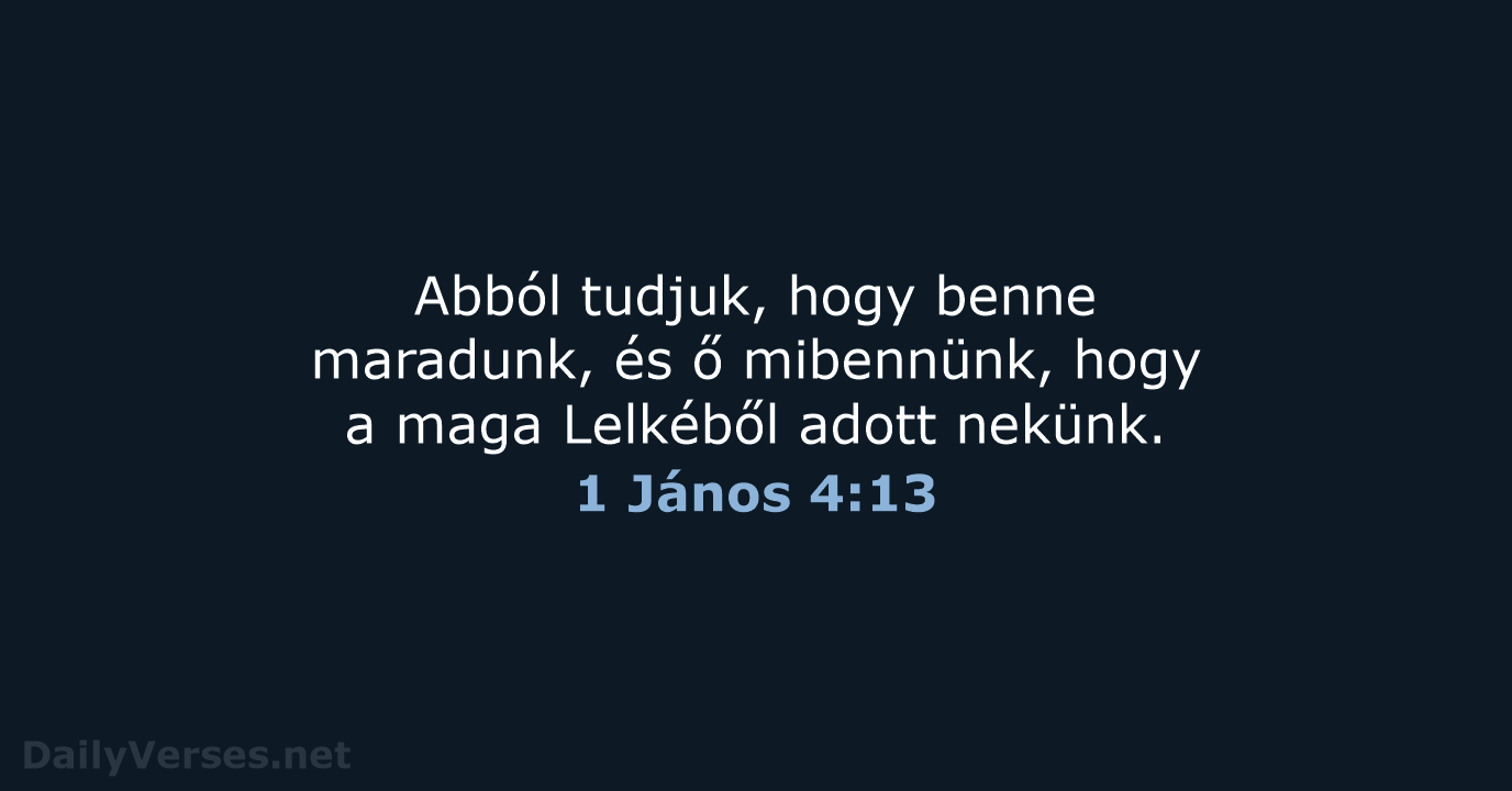 1 János 4:13 - UF