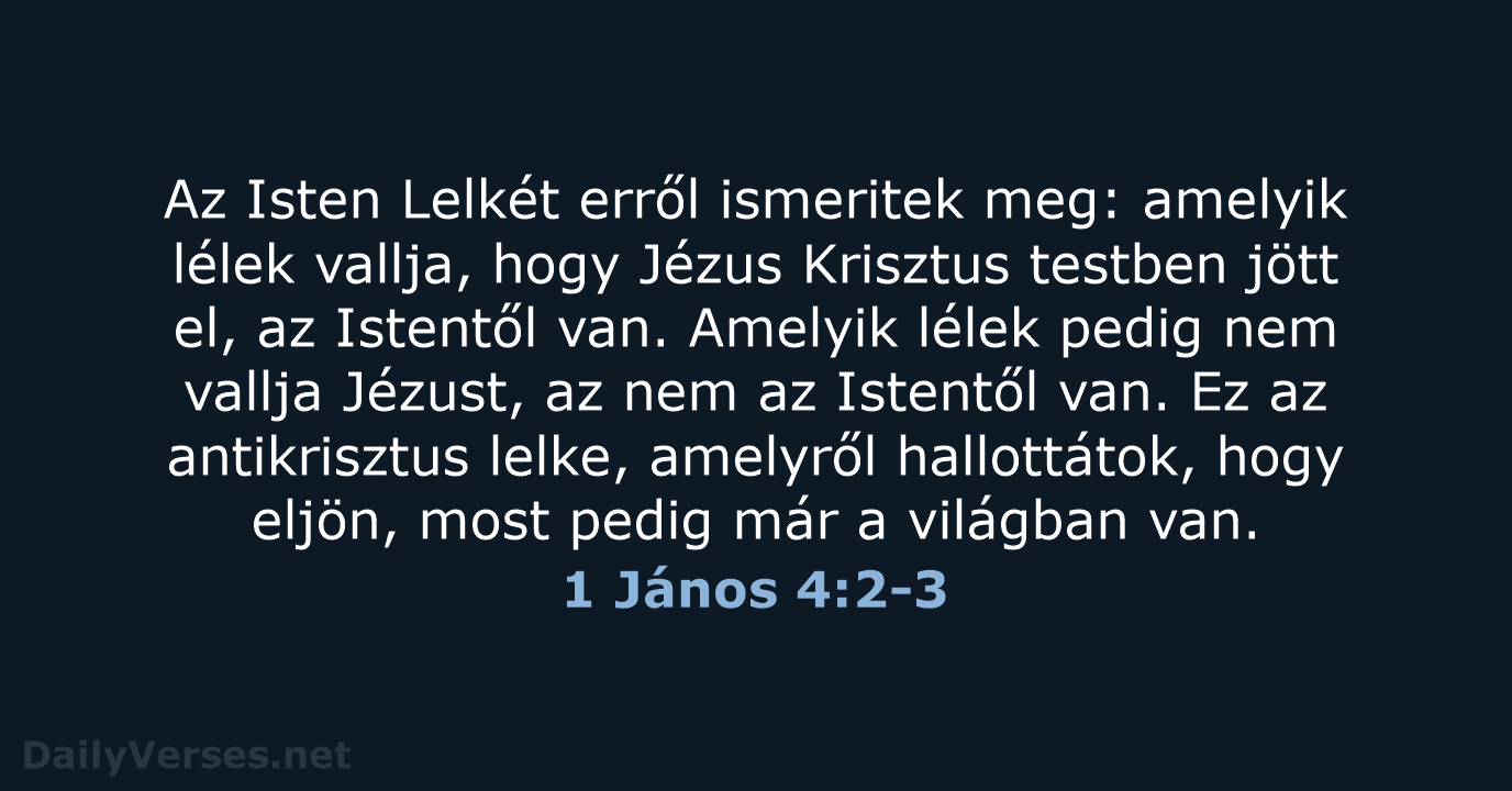 1 János 4:2-3 - UF