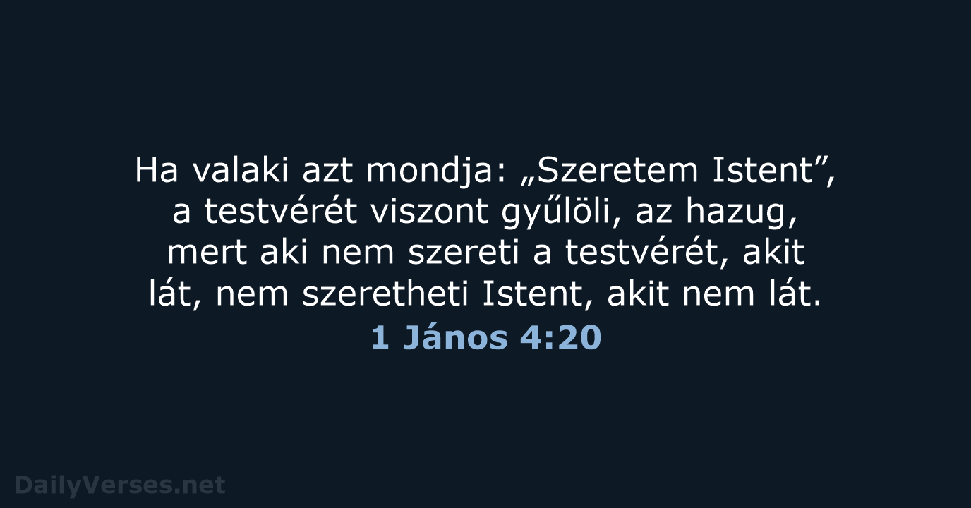 1 János 4:20 - UF