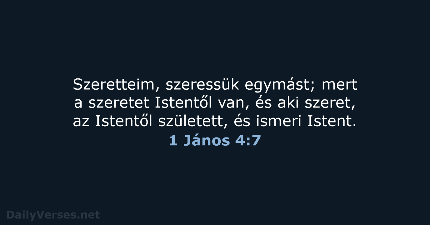 1 János 4:7 - UF