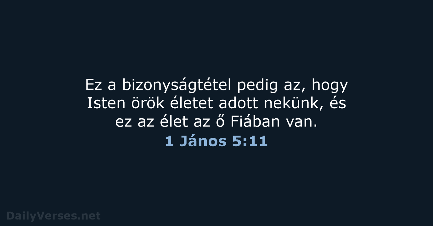 1 János 5:11 - UF