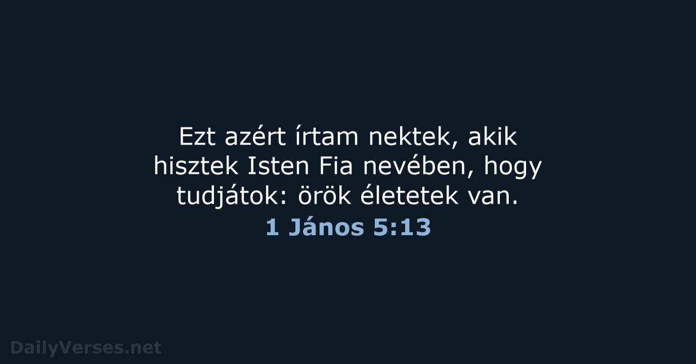 1 János 5:13 - UF