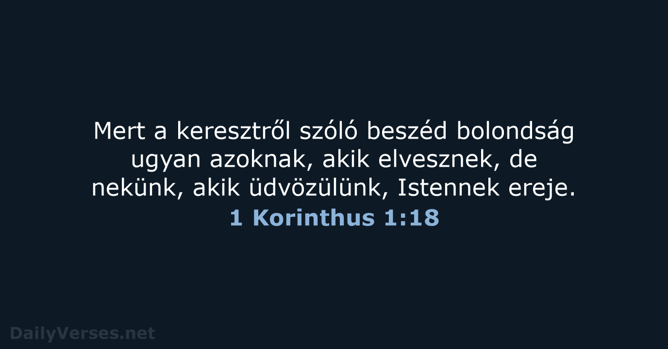 1 Korinthus 1:18 - UF