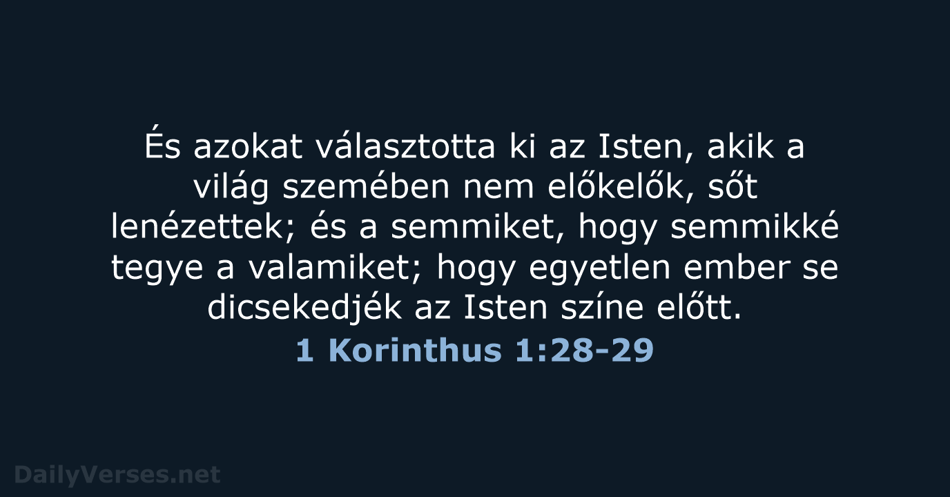 1 Korinthus 1:28-29 - UF