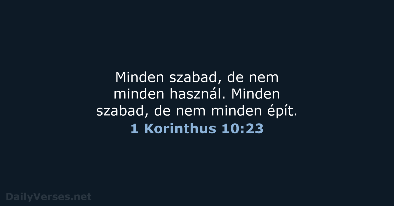 1 Korinthus 10:23 - UF