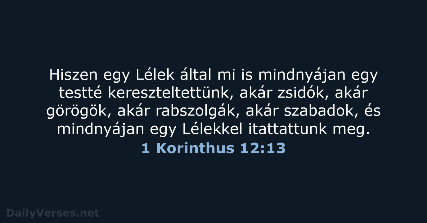 1 Korinthus 12:13 - UF