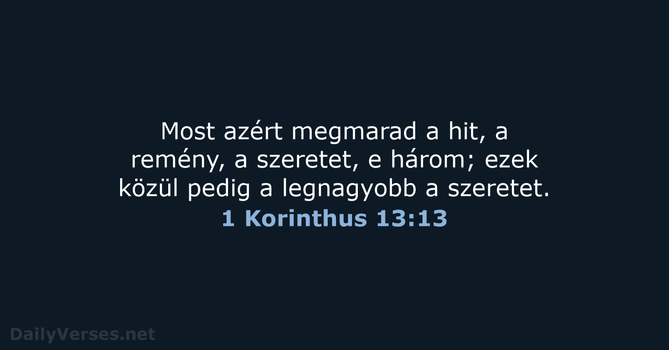 1 Korinthus 13:13 - UF