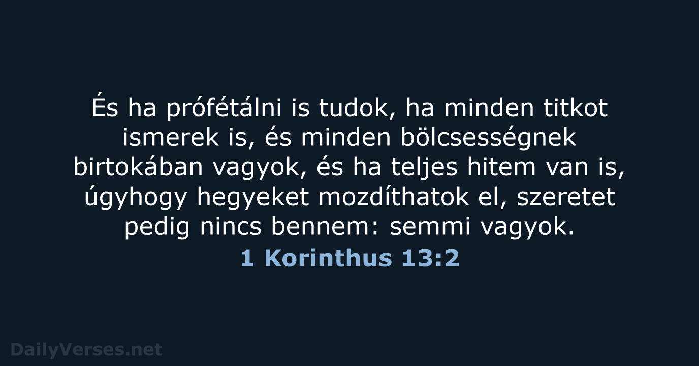 1 Korinthus 13:2 - UF