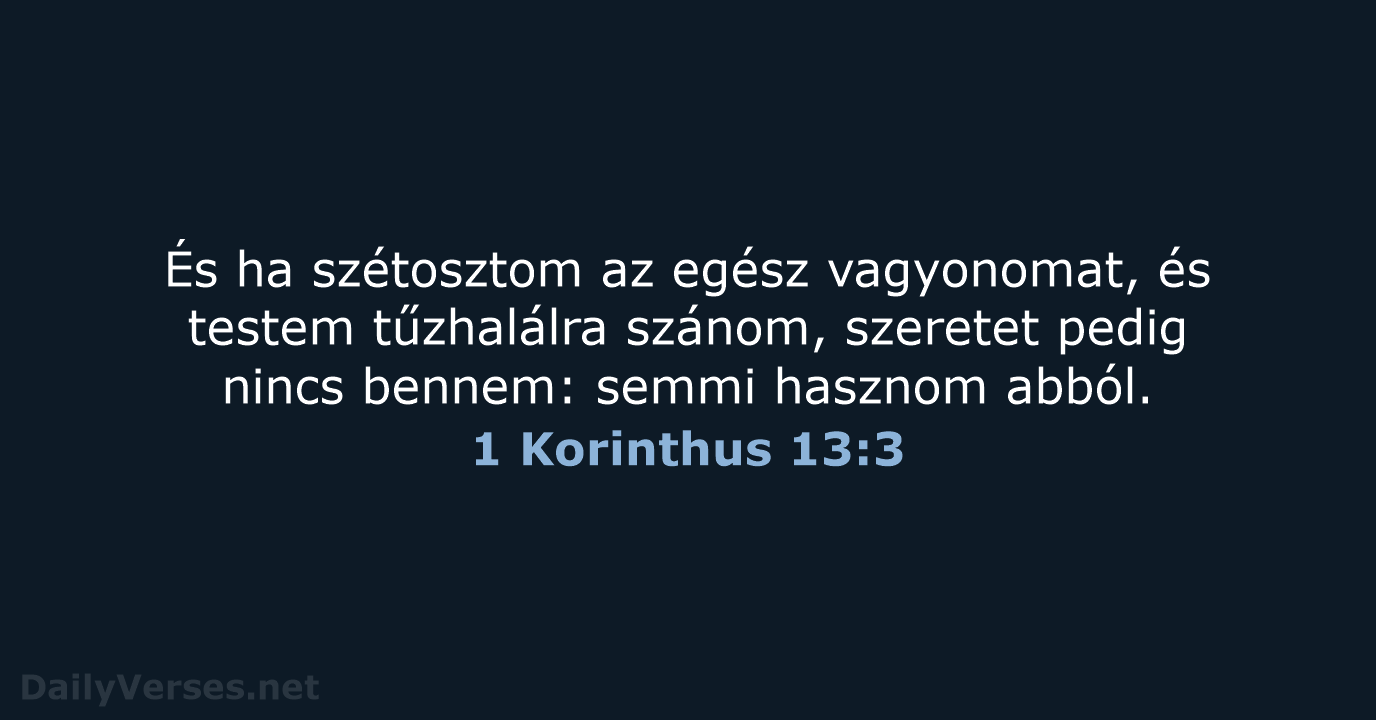 1 Korinthus 13:3 - UF