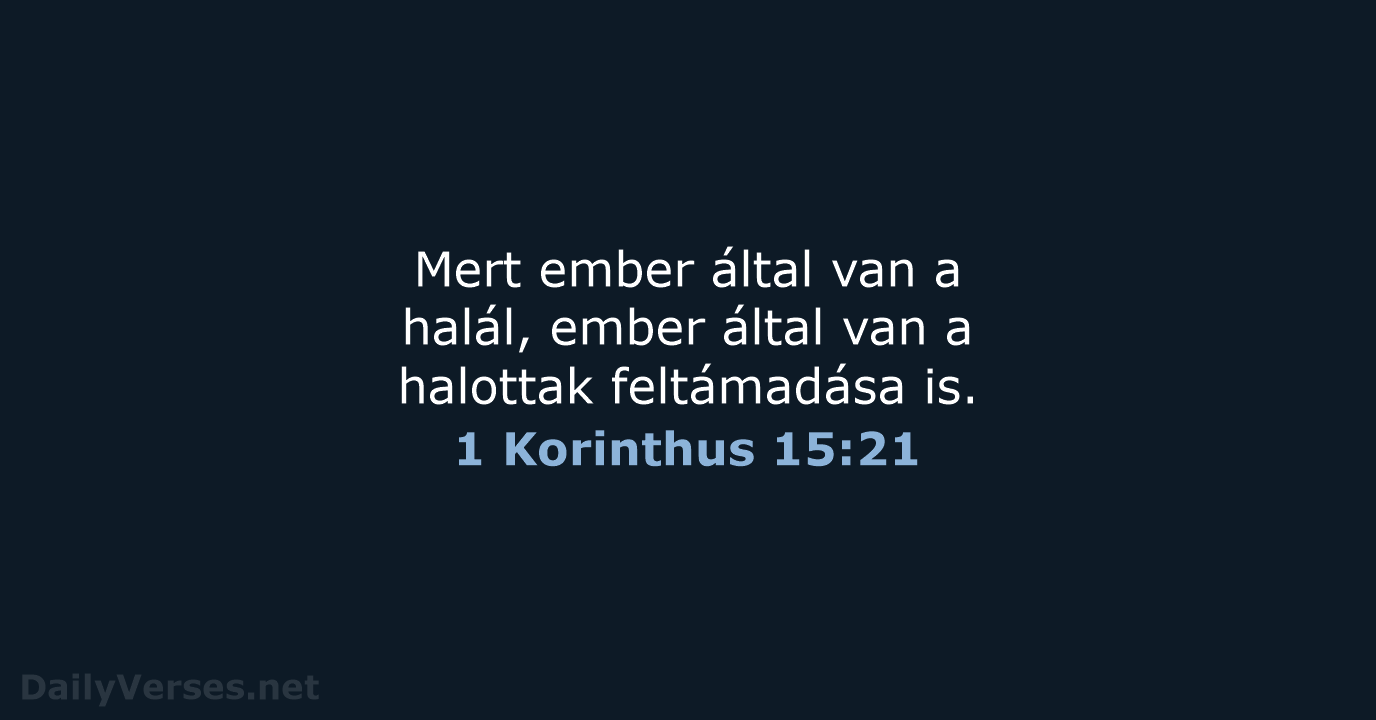 1 Korinthus 15:21 - UF