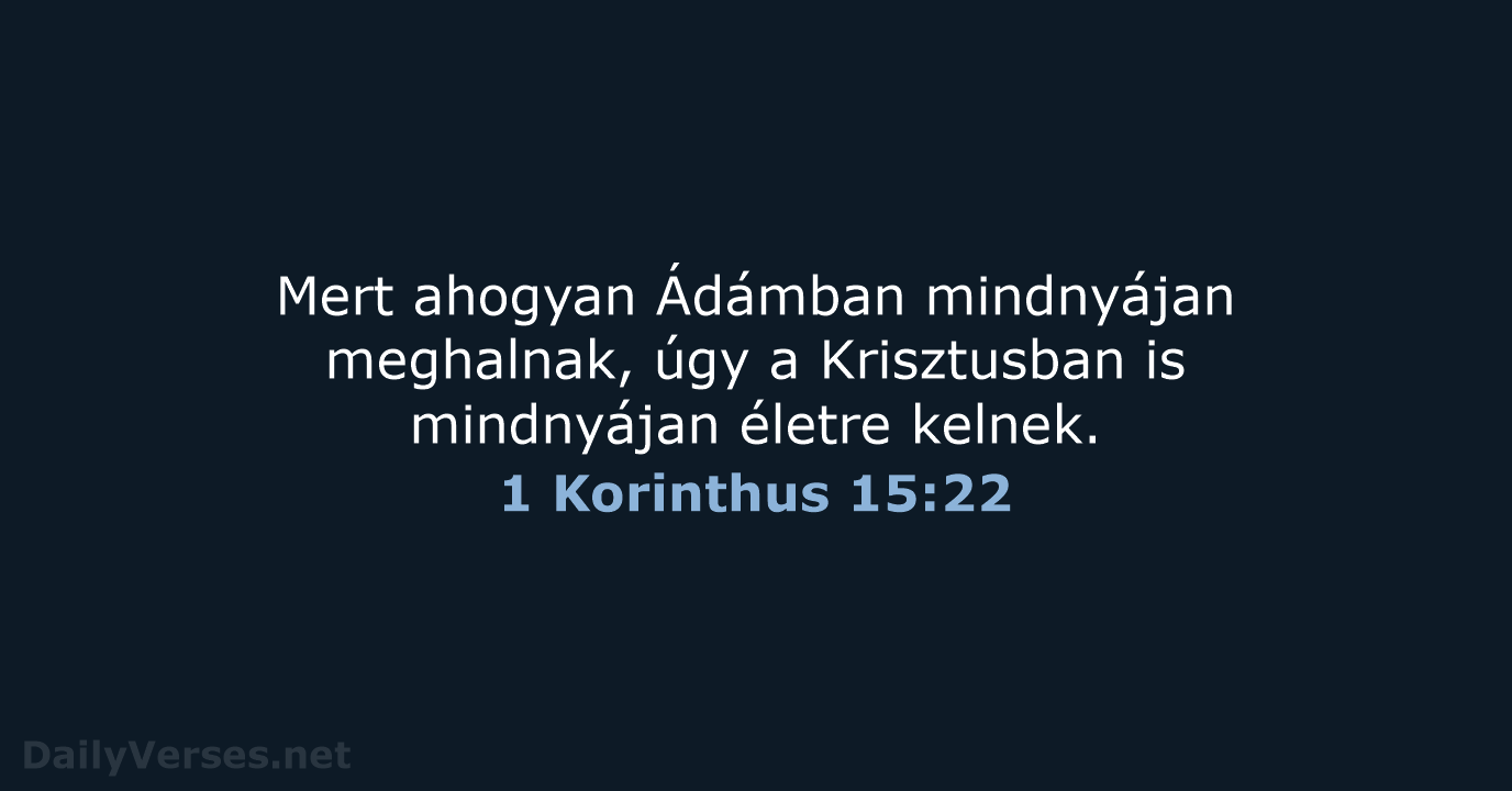 1 Korinthus 15:22 - UF