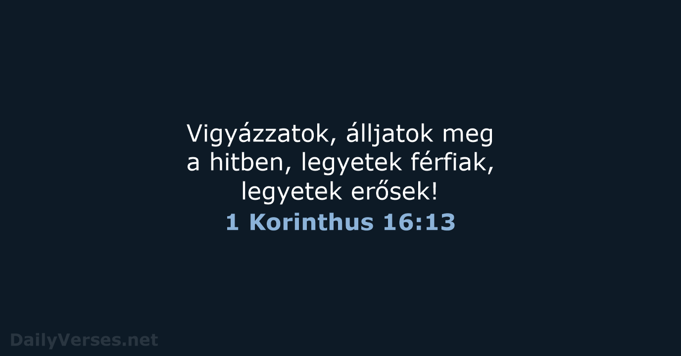 1 Korinthus 16:13 - UF