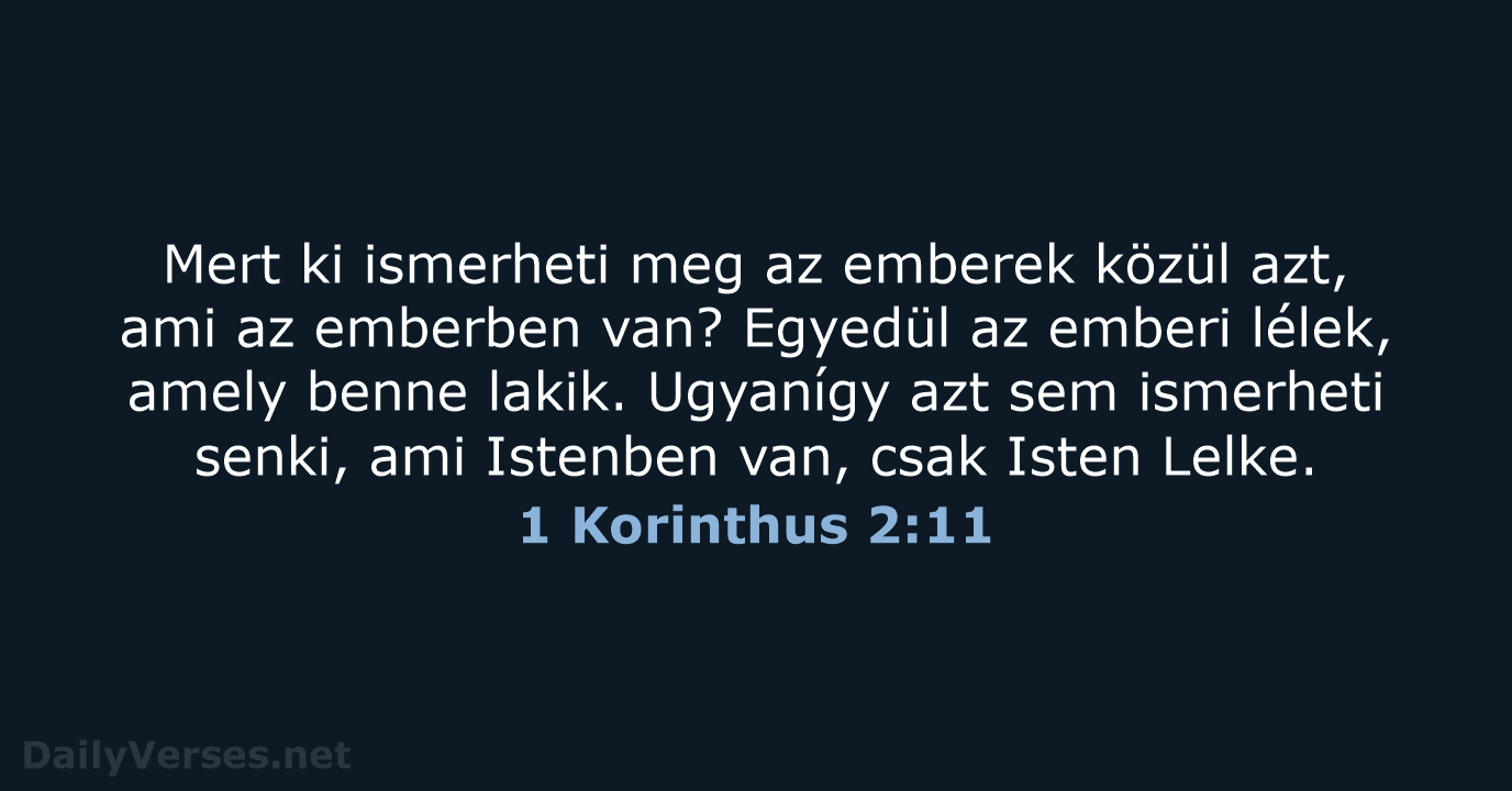 1 Korinthus 2:11 - UF