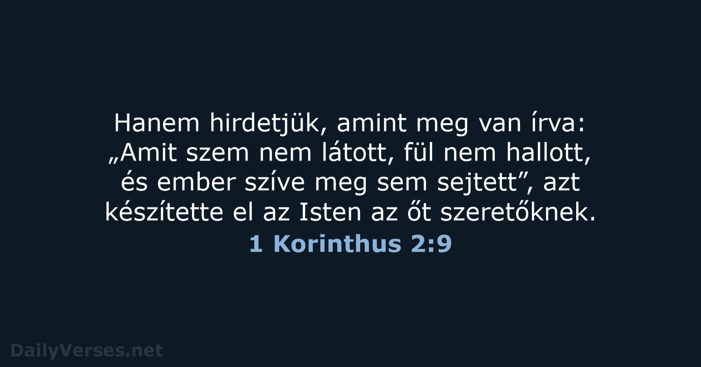 1 Korinthus 2:9 - UF