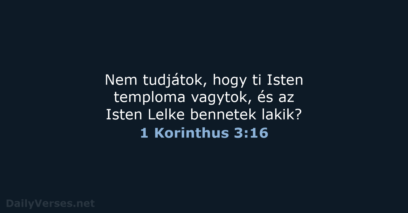 1 Korinthus 3:16 - UF