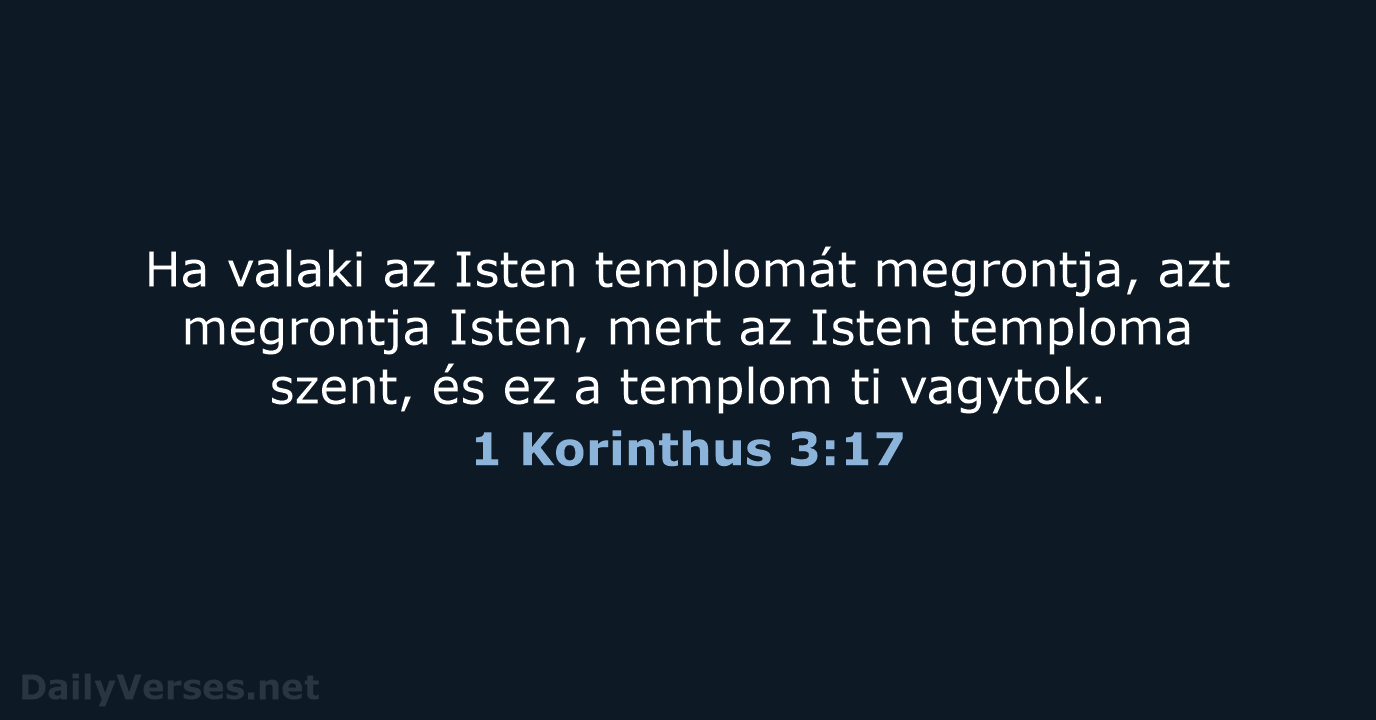 1 Korinthus 3:17 - UF