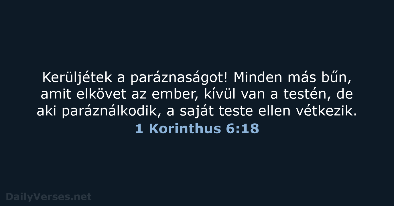 1 Korinthus 6:18 - UF