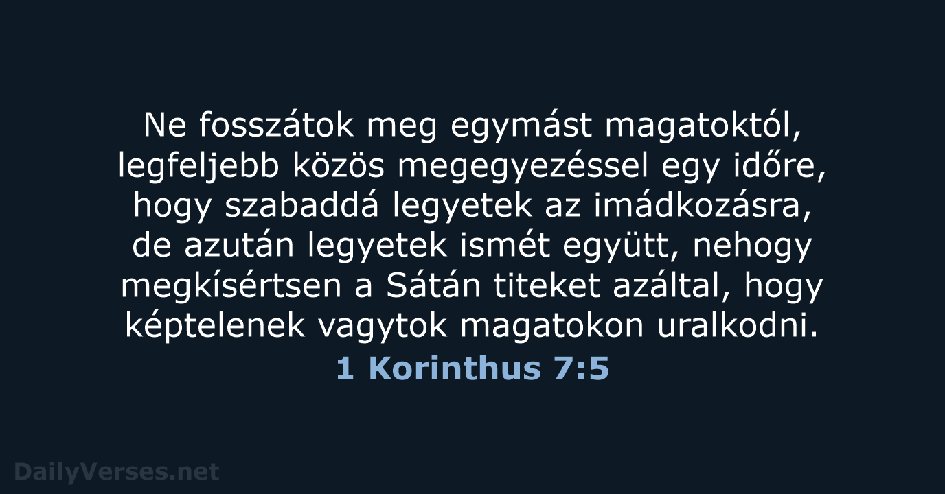 1 Korinthus 7:5 - UF