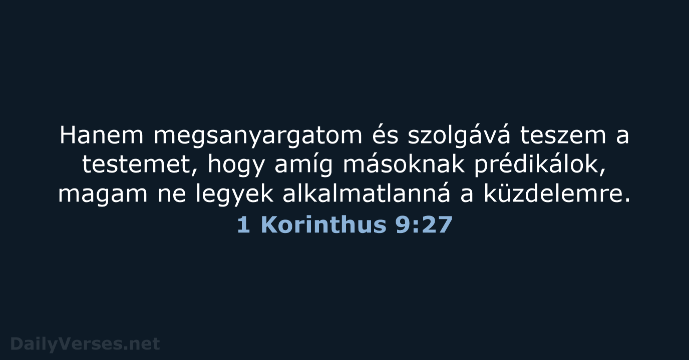 1 Korinthus 9:27 - UF