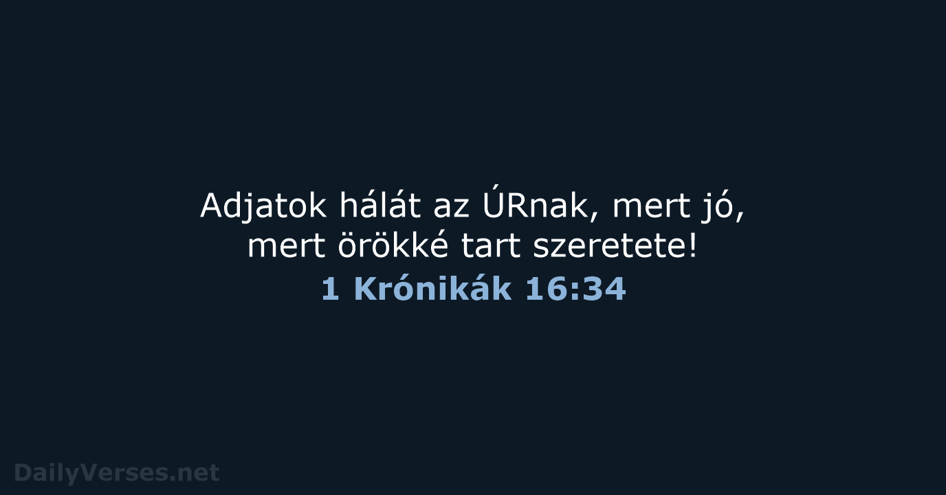 1 Krónikák 16:34 - UF