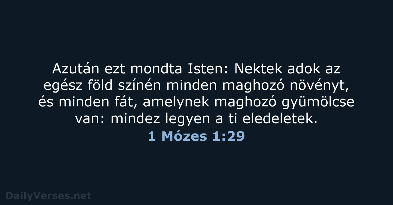 1 Mózes 1:29 - UF