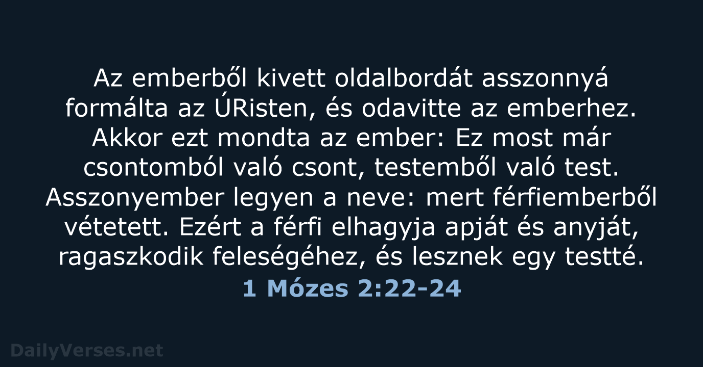 1 Mózes 2:22-24 - UF