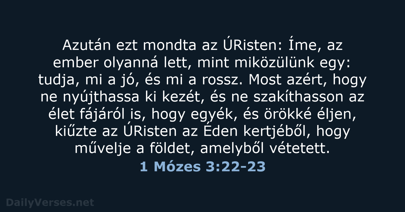 1 Mózes 3:22-23 - UF