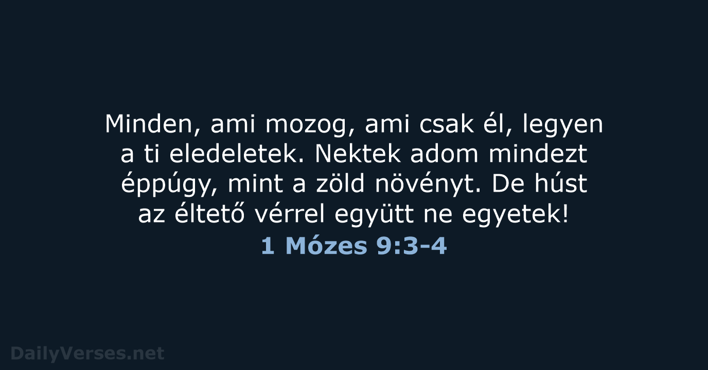 1 Mózes 9:3-4 - UF