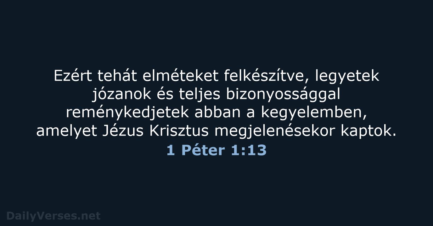 1 Péter 1:13 - UF