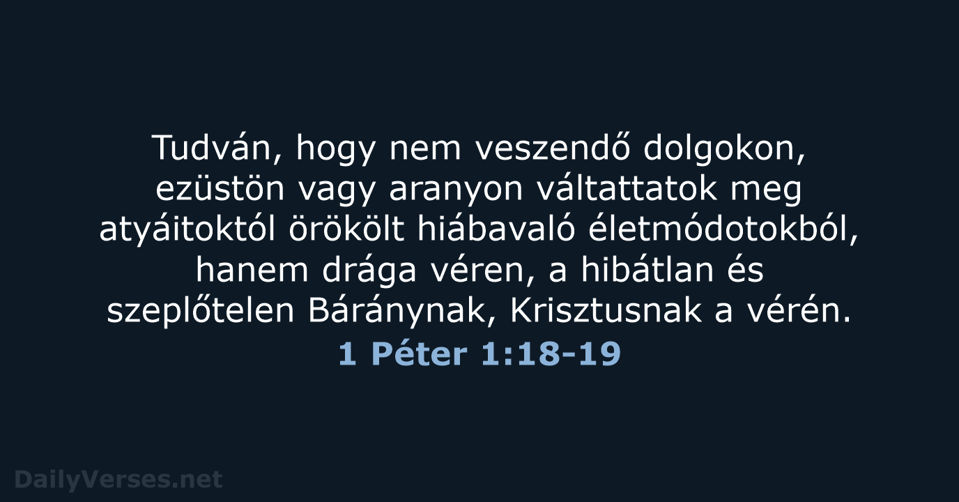 1 Péter 1:18-19 - UF