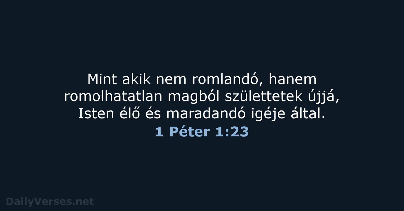 1 Péter 1:23 - UF