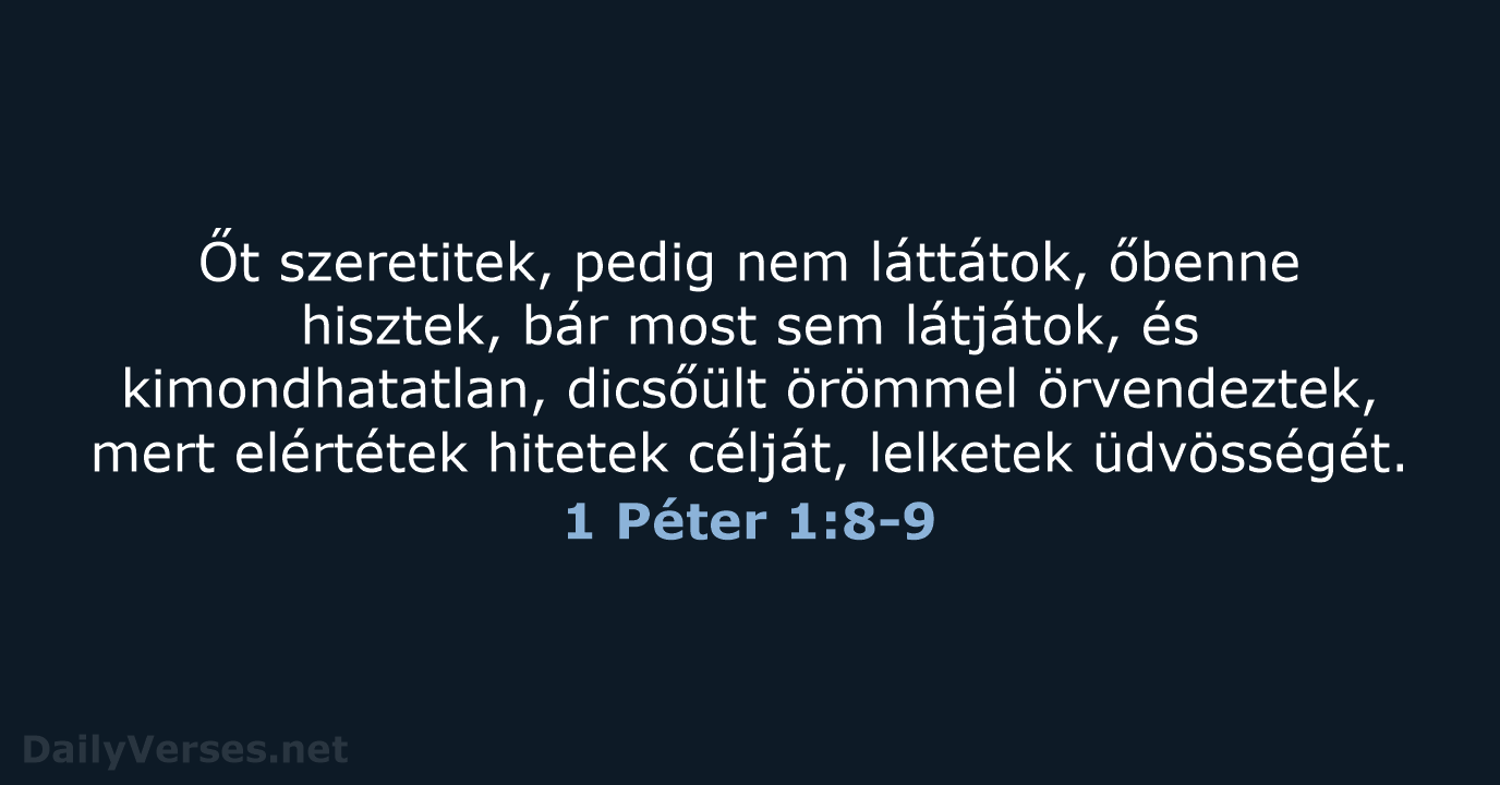 1 Péter 1:8-9 - UF