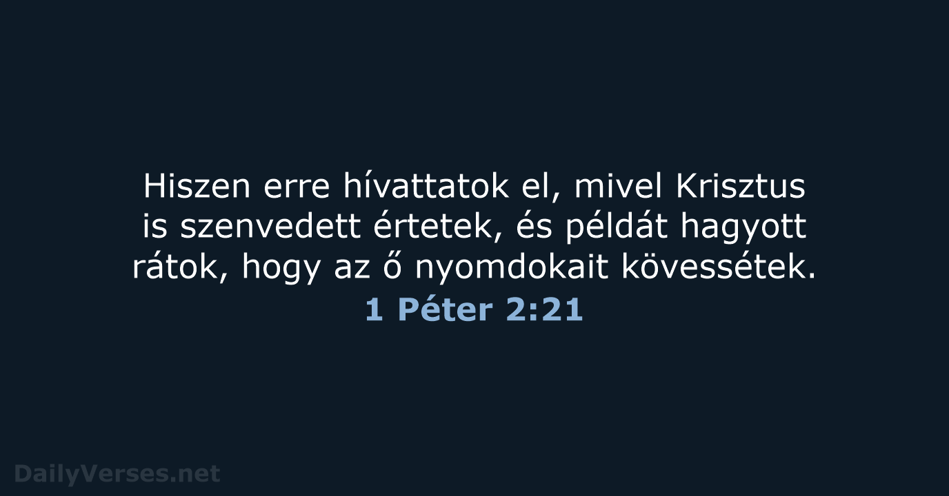 1 Péter 2:21 - UF