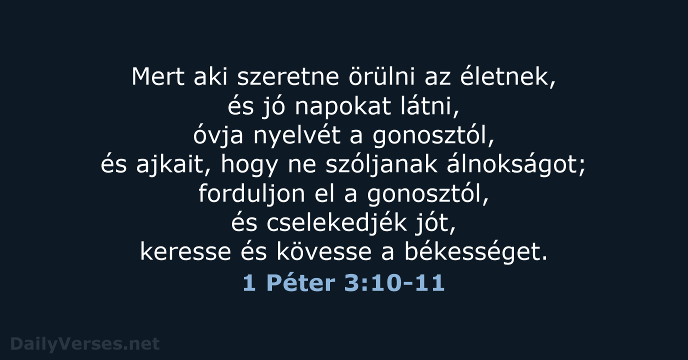 1 Péter 3:10-11 - UF