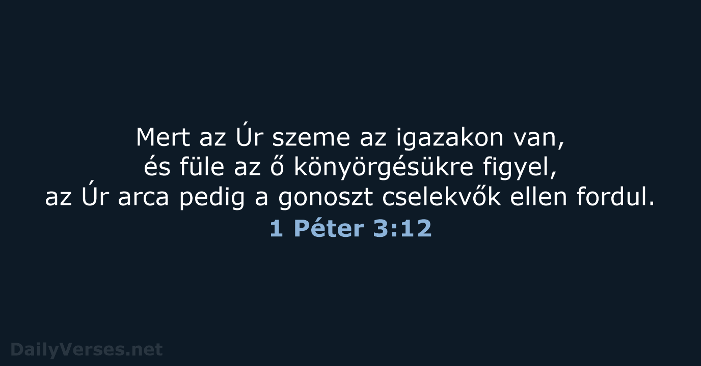 1 Péter 3:12 - UF