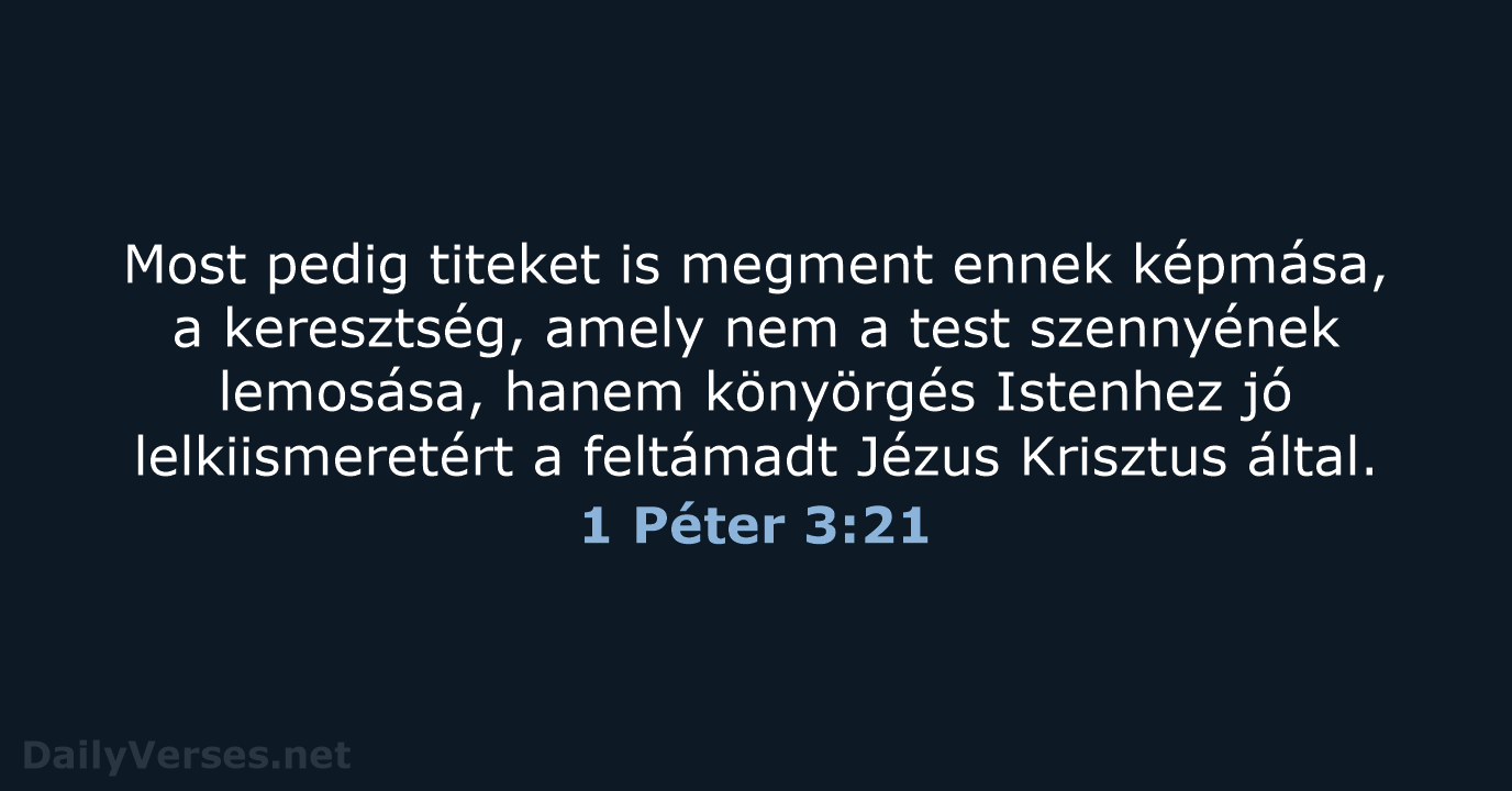 1 Péter 3:21 - UF