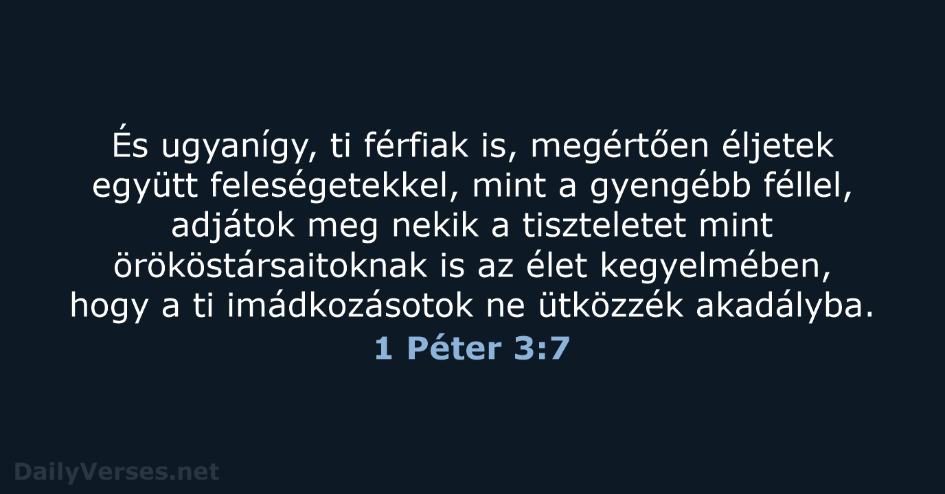 1 Péter 3:7 - UF