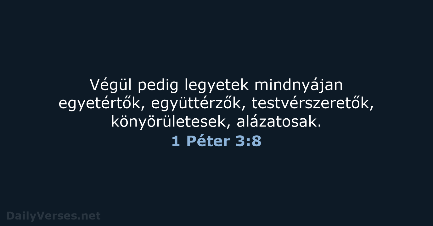 1 Péter 3:8 - UF