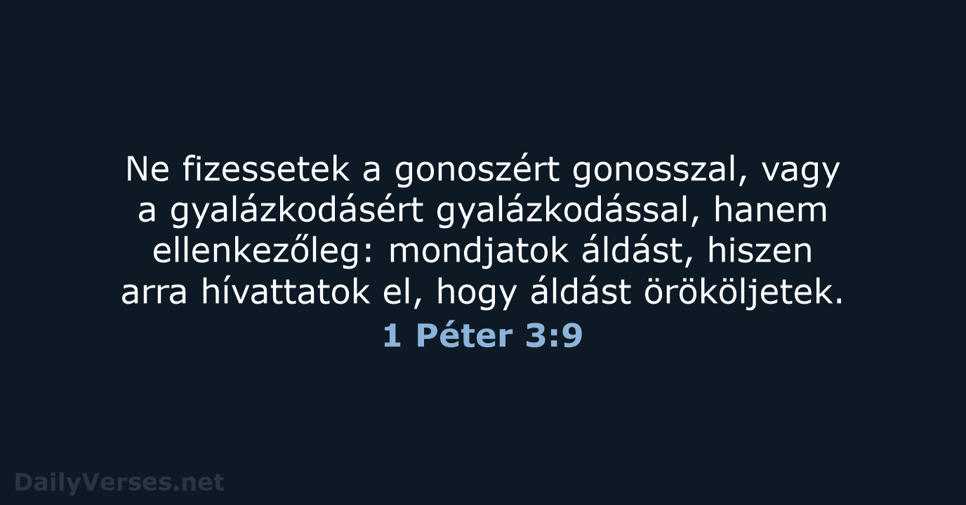 1 Péter 3:9 - UF