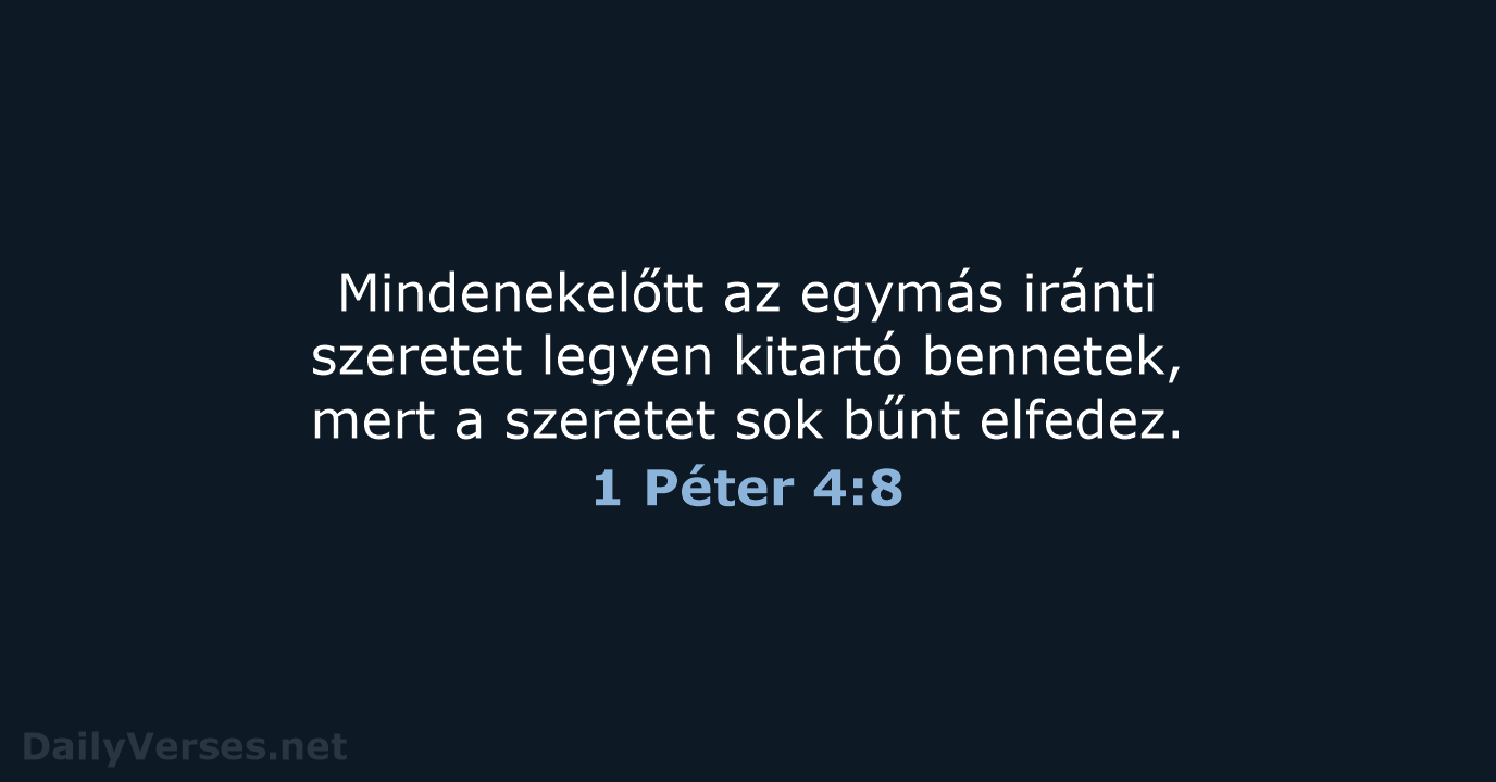 1 Péter 4:8 - UF